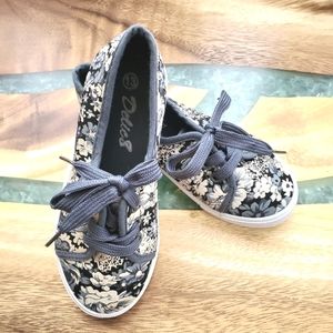 Delic8 Girls Flower Print Sneakers | Size 13 Youth